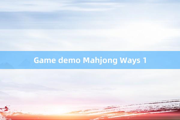 Game demo Mahjong Ways 1