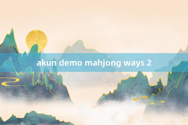 akun demo mahjong ways 2