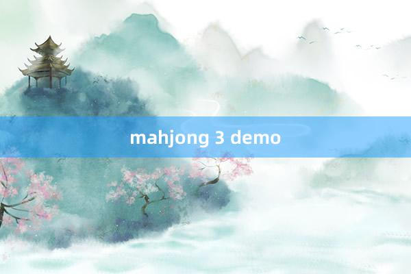 mahjong 3 demo