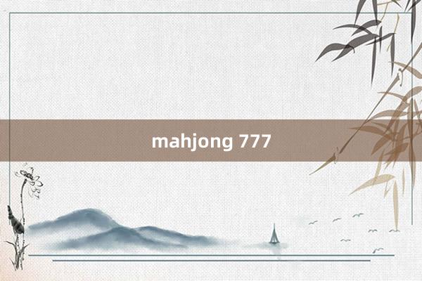 mahjong 777