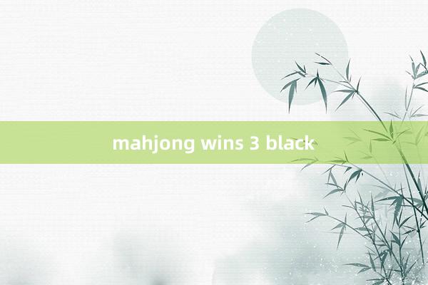 mahjong wins 3 black